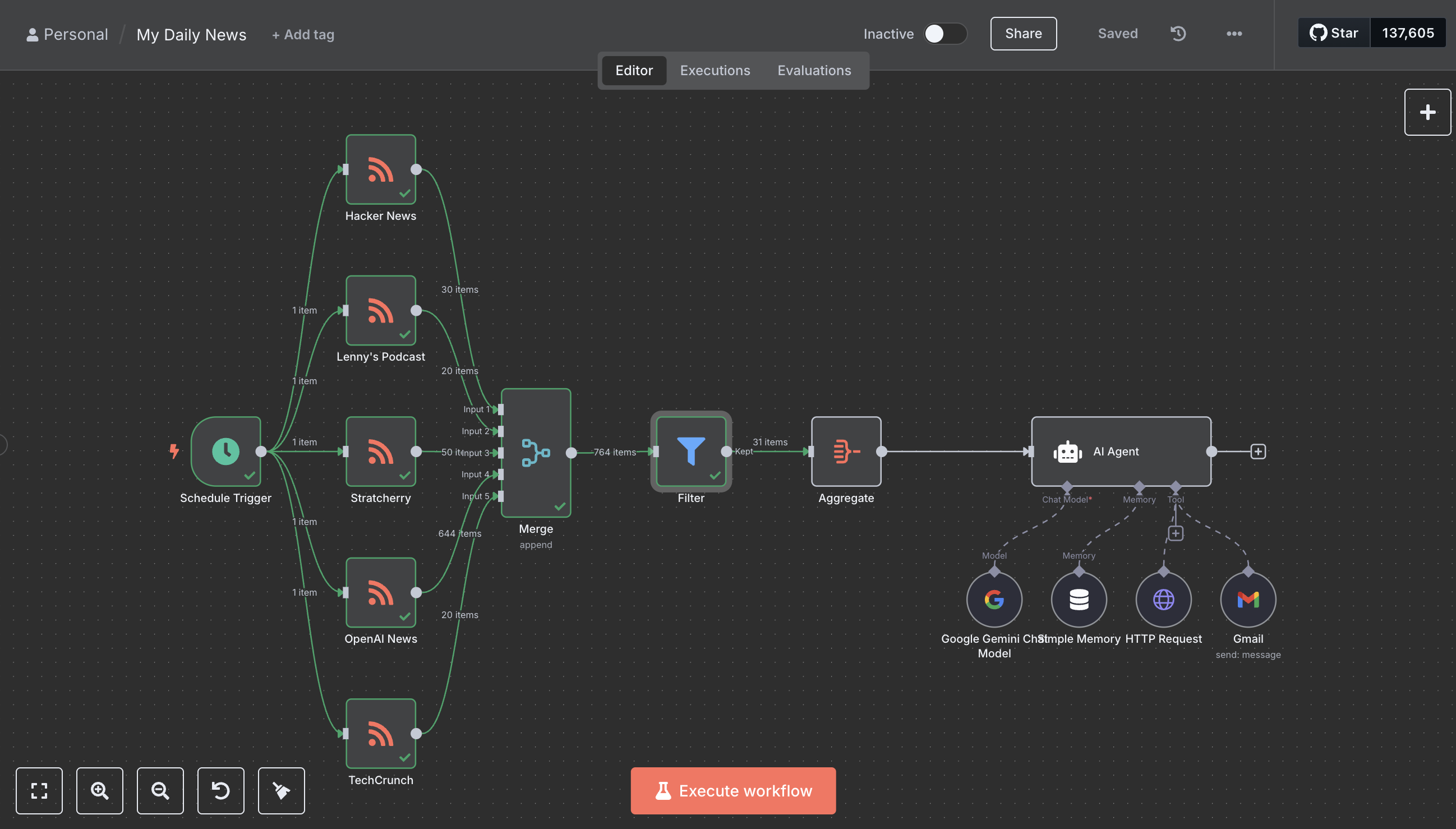 N8N AI Agent Workflow